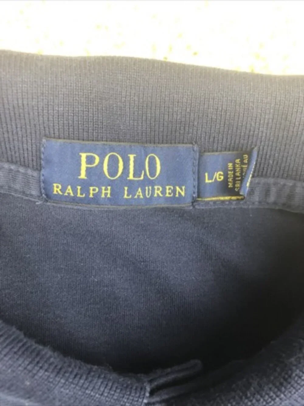 Polo Ralph Lauren Large Cotton Blue Short Sleeve Polo Shirt Golf White Pony